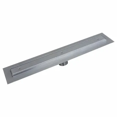 BESTCARE Shower Drain: Rectangular, Stainless Steel, Satin, 3 3/8 in Overall Ht - Institutional Trench Drains