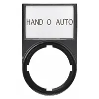 Legend Plate: 22 mm Panel Mounting Size, Rectangular, 1 7/16 in Overall Ht x 2 in Overall Wd (MPN M22S-ST-D12)