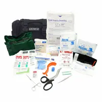 ELITE FIRST AID Rapid Response PAC: Plastic Bag, 2 People Served, 60 Components, 4 Pockets (MPN FA143B-ADV-GR)