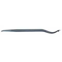 This tire iron is designed for mounting and demounting bicycle tires and small motorcycle tires. Constructed from iron, it provides the necessary leverage for manual tire changes in workshops or field repairs. Suitable for use on small wheels.