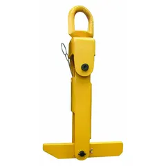 Reel lifter designed for lifting and positioning heavy reels of cable, wire, or hose. Handles loads up to 11,000 lb and accommodates arbor holes from 4 in to 6 in. Suitable for industrial material handling applications.