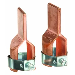 Fuse reducer for cylindrical fuses, designed to fit Class H/K fuse clips. Rated for 250 V AC and accepts a minimum fuse size of 0 A. Adapts a larger fuse clip to accommodate a smaller fuse, enabling flexible circuit protection in electrical distribution systems.