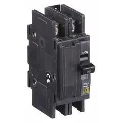 The SQUARE D QOU250VH is a 50 A, 2-pole, single-phase miniature circuit breaker from the QOU Series. Rated for 120/240V AC with a maximum interrupting rating of 22kA at 120/240V AC, it provides overcurrent protection in a compact unit-mount design. Suitable for use in heating applications and other single-phase circuits requiring a 50 A breaker.