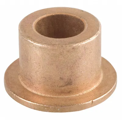 BUNTING BEARINGS Flanged Sleeve Bearing: Bronze, SAE 841, 1 in Bore, 1 1/4 in OD, 1 in Lg - Lubricated Low-Speed Metallic Flanged Sleeve Bearings