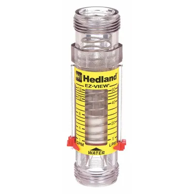 HEDLAND Mechanical Flowmeter: Flow Meter, Scale, Variable Area, Inline, Universal - Inline Flowmeters for Water