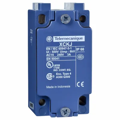 TELEMECANIQUE SENSORS Limit Switch Body: EN50041 Body, 2 Mounting Holes, DPDT - Body & Receptacle Assemblies for Limit Switches