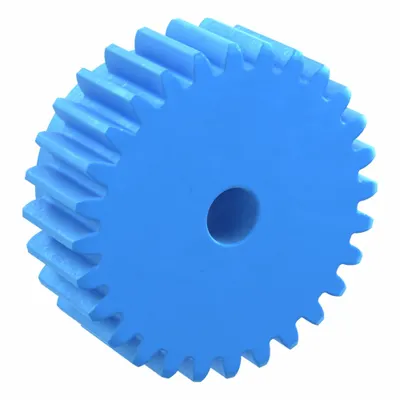 KHK GEARS Machined Spur Gear: Module m 2, 28 Teeth, 10 mm Bore Dia, Nylon, 20° Pressure Angle - Metric Spur Gears with Standard Hub
