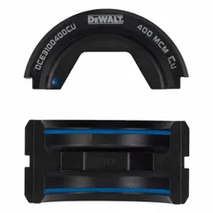 U-die set for crimping 400 kcmil copper cable lugs and connectors. Designed for use with the DEWALT DCE310 crimper. Suitable for heavy-duty electrical installations.