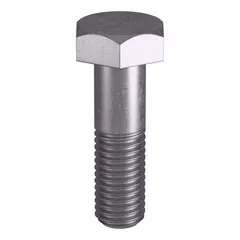 Grade B8 heavy hex bolt made from stainless steel per ASTM A193, with dimensions conforming to ASME B18.2.1. Thread size 5/8"-11, length 2-1/4 inches. Sold in a pack of 5 without nut. Suitable for structural bolting in high-temperature and high-pressure applications such as flanged connections and pressure vessels.