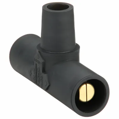HUBBELL Paralleling Tee: Male-Male-Female, Black, 600V AC/600V DC, 400 A - Parallel Tees