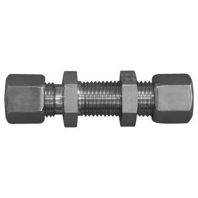 BRENNAN INDUSTRIES Compression Fitting Adapter: 20 mm OD x 20 mm OD size - Flareless Bite-Type Stainless Steel Compression Fittings