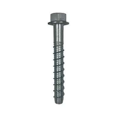 MKT FASTENING 1/4 in Hex-Head Screw Anchor, 4 in Length, Steel, 10-Pack - Hex-Head Screw Anchors