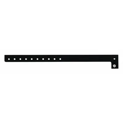 ID Wristband: No Legend, 10 in Overall Lg, 5/8 in Overall Wd, Plastic, Black - Security Wristbands