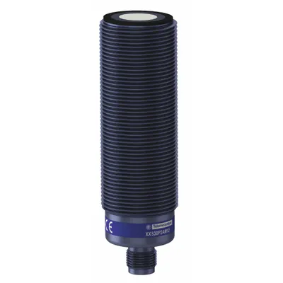 TELEMECANIQUE SENSORS Cylindrical Ultrasonic Sensor: 30 mm Dia, Built-in Connector - Cylindrical Sensors with Built-in Connectors