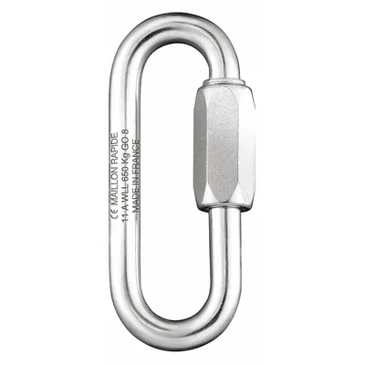MAILLON RAPIDE Connecting Link: Quick Link, Stainless Steel, 4 7/8 in Overall Lg - Threaded Locking Connecting Links