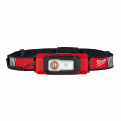 Rechargeable headlamp with 600 lm maximum brightness and up to 30 hours of run time. Includes USB charging cord and one C battery. Suitable for hands-free illumination in maintenance, construction, and inspection tasks.