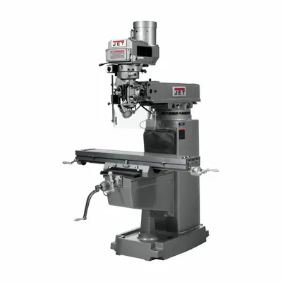 JET Vertical Milling Machine: JTM-1050VS2, Belt Drive, 3 hp - Variable-Speed Vertical Milling Machines with DRO & X-Axis Powerfeed
