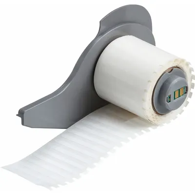 BRADY M7-27-423 Precut Label Roll, 1 1/2 in x 1/8 in, White Gloss Polyester - Brady Precut Label Rolls