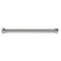 APPROVED VENDOR Shower Curtain Rod: 1 in Overall Wd, Stainless Steel, Chrome-Plated, Wall (MPN 2VAL9)