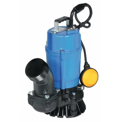 TSURUMI Plug-In Utility Pump: 1 hp, 1/4 in Max. Dia. Solids, Continuous Duty, 115V AC - Heavy-Duty Submersible Electric-Operated Dewatering Pumps