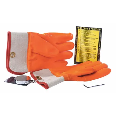 IDEAL WAREHOUSE INNOVATIONS, INC. Propane Gloves,PVC,Orange,1/2" W (MPN 70-1030) - Safety Supplies for Propane-Powered Forklifts