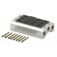 Manifold: Side-Ported Body, 0°F to 122°F, 22 psi to 115 psi, Female 1/4 in NPT, 4 Valve Ports, Side (MPN SML81N-04)