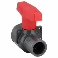 SPEARS Manual Two-Way Ball Valve: 1/2 in, PVC, Straight, Socket x Socket, Std Port Ball Port, Tee (MPN 2122-005)