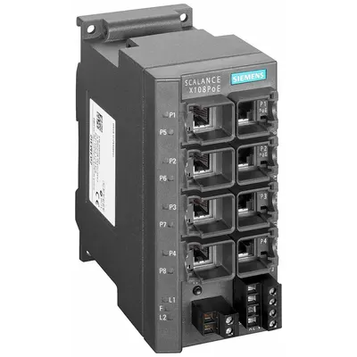 SCALANCE 6GK51080PA002AA3 Unmanaged DIN Rail Ethernet Switch - DIN Rail-Mount Ethernet Switches