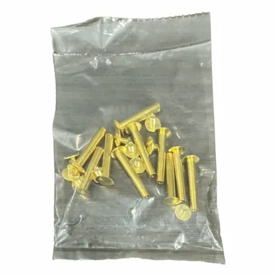 KINTER Binding Post: #8-32 Thread Size, 13/64 in Brl Dia, 1 1/4 in Brl Lg, Brass - Binding Post Assemblies