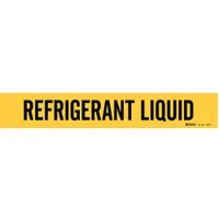 Pipe Marker: Refrigerant Liquid, Yellow, Black, Fits 2 1/2 to 7 7/8 in Pipe O.D., 1 Pipe Markers (MPN 7235-1)
