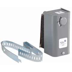Single-stage line-voltage mechanical thermostat with SPDT switch action (open/close on rise). Temperature control range 200° to 240°F with 3.5°F differential. Screwdriver control type. Operates on 24 to 277V AC. Suitable for heat and cool applications in ovens, boilers, and process heating equipment.