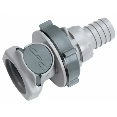 COLDER Quick Connection Coupling: Straight, 5/8 in ID Size, Barbed x Barbed, Polypropylene - Polypropylene Quick-Disconnect Tube Fittings