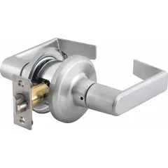 This BEST passage lever lockset (ANSI F75) is designed for interior doors where locking is not required, such as hallways or closets. The Sierra style lever features a satin chromium-plated zinc finish. ADA compliant for accessibility in commercial or institutional settings.