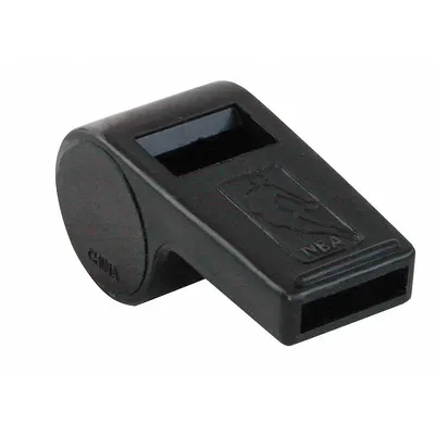 SPALDING Whistle 8304SP: Plastic, Black, Lanyard, Pea Included - Whistles