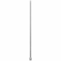 This 1/4" drive hand socket extension has a 14 in overall length, allowing access to recessed fasteners in confined spaces. The chrome finish provides corrosion resistance. Suitable for extending the reach of 1/4" drive hand sockets in automotive, mechanical, and industrial assembly applications.