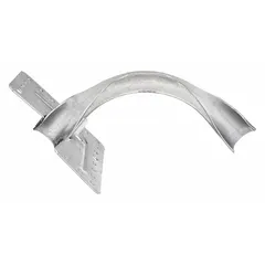 Metal bend support designed for 1/2 in outside diameter PEX tubing. Overall length of 3 1/4 in. Used to secure and support PEX tubing in plumbing and hydronic heating installations, preventing sagging and maintaining pipe alignment.