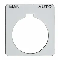 Legend Plate: 30 mm Panel Mounting Size, Square, 1 13/16 in Overall Ht x 1 13/16 in Overall Wd (MPN 9001KN243WP)