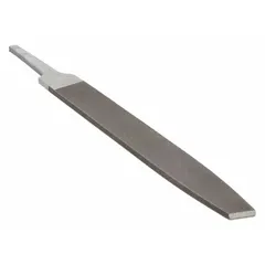 This double-cut warding file features a single edge cut, bastard cut, and natural finish. It measures 6 inches in length without tang and 5/8 inch in width, with a taper towards the point. Designed for precision filing in confined spaces, such as lock and key work.