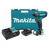 MAKITA Screwdriver Kit: 1/4 in Drive Size, 0 in-lb to 250 in-lb, 0 in-lb Torque - Min, Brushed, LXT® (MPN FD10R1)