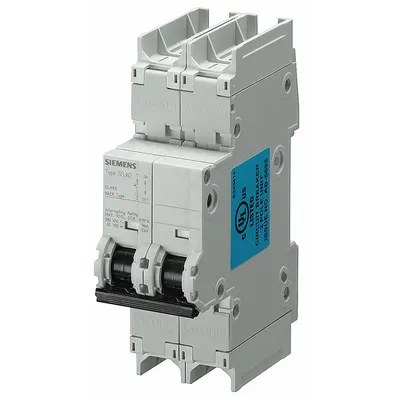 Siemens 5SJ42157HG41 C-Curve 2-Pole UL489 Miniature Circuit Breaker - C-Curve, 2-Pole UL489 DIN Rail-Mount Miniature Circuit Breakers