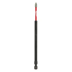 This #1 Phillips impact bit features a hex shank for secure grip in impact drivers. With an overall length of 6 inches, it provides extended reach for driving screws in confined spaces. Made from alloy steel, it is suitable for general fastening tasks in construction and assembly applications.