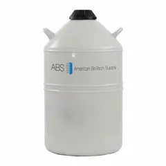AMERICAN BIOTECH SUPPLY Liquid Dewar: 50 L Capacity, 17 in Overall Dia, 30 1/2 in Overall Ht (MPN ABS LD 50). Key specifications — Brand: AMERICAN BIOTECH SUPPLY; Material: Aluminum.