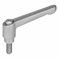 JW WINCO Adjustable Handles; Adjustable Levers: SS, M10 Thread, 20 mm Thread Lg, 78 mm Lg (MPN 300.5-78-M10-20-IS)