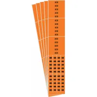 Pipe Marker: Acid, Orange, Black, Fits 3/4 in and Smaller Pipe O.D., 3 Pipe Markers, 5 PK (MPN 7318-3C-PK)