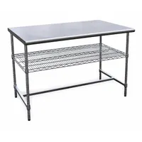 APPROVED VENDOR Work Table: Fixed Ht, Stainless Steel, 48 in x 30 in, 600 lb Overall Load Capacity