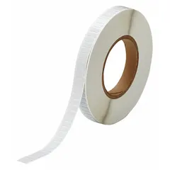 This precut label roll is made of white gloss polyimide, measuring 13/64 in. It withstands temperatures from -94°F to 572°F, suitable for high-heat industrial marking applications. Compatible with the A8500 printer series.
