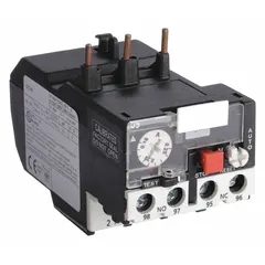 This 3-pole IEC thermal overload relay provides motor protection against overload and phase loss conditions. It features 1NO/1NC auxiliary contacts and integrated bimetallic elements, eliminating the need for separate thermal units. The relay is compatible with Dayton contactors in the 9 to 18 Amp range and covers a current setting range of 0.16 A to 0.25 A. Typical applications include motor control panels and industrial equipment requiring reliable thermal protection.