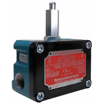 Honeywell Non Plug-In Limit Switch: Plunger Actuator, Metallic, Plunger, 2 Mounting Holes - Top-Mount Plunger Limit Switches