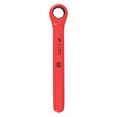 WIHA Box End Wrench: Alloy Steel, Chrome, 7/16 in Head Size, 5 1/2 in Overall Lg - SAE, Single End, 12-Point, Ratcheting Box End Wrenches