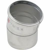 Metal Pipe Bend: Stainless Steel, 15° Elbow, 4 in x 4 in, Female Socket x Male, Female x Male (MPN B4-15-316)